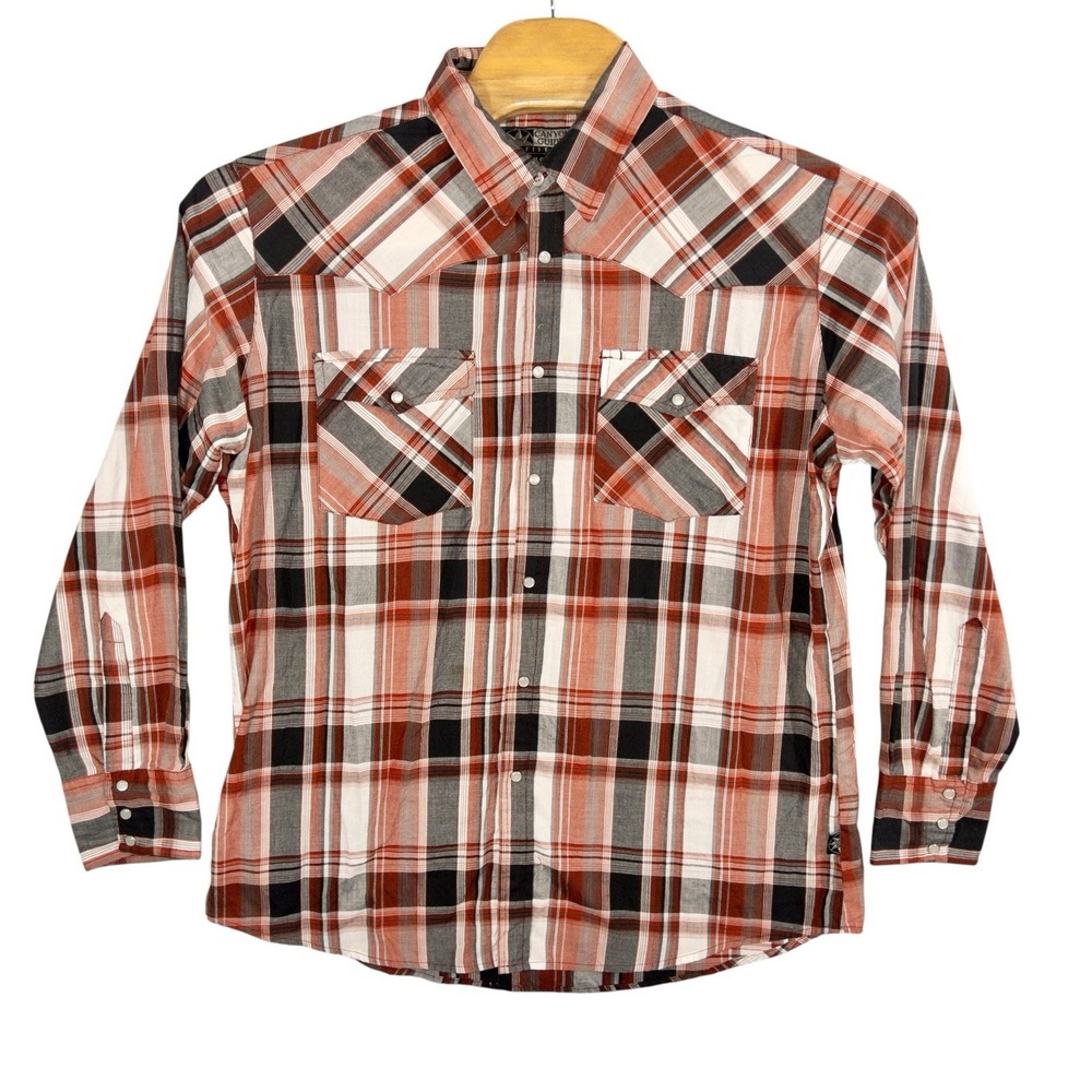 Canyon Guide Outfitters Pearl Snap Western Shirt Mens XL Rodeo Outdoors Ranch - Picture 2 of 9